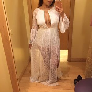 Windsor Lace Bohemian Style Maxi Dress